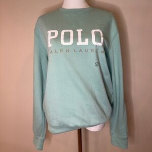 NWT Polo Ralph Lauren Men's Mint Green Fleece Lined Pullover Sweatshirt